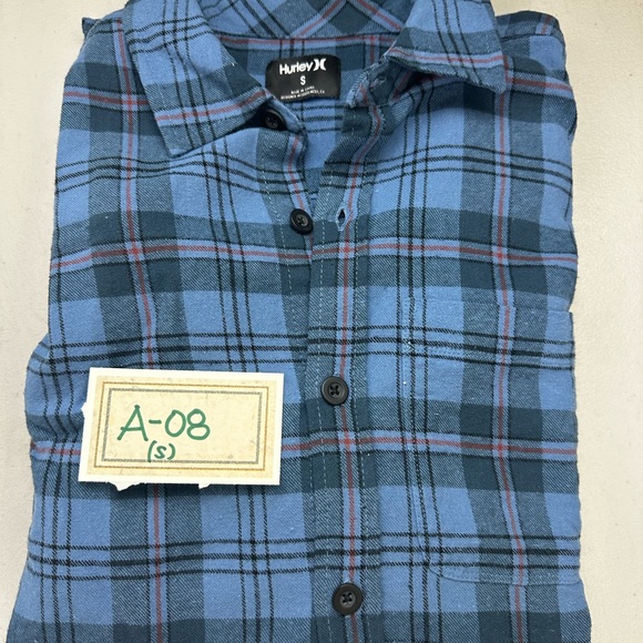 Hurley Men’s Thunderberry Portland Button Down Long Sleeves Shirt Plaid NWT - Picture 13 of 13